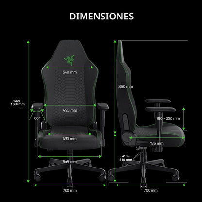 Razer Iskur X V2 | Tela | Transpirable